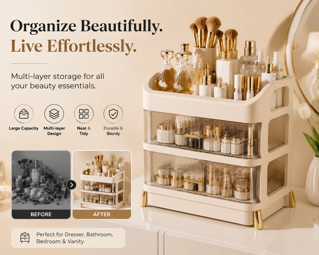 Turn Chaos Into a Perfectly Organized Beauty Space in Seconds
