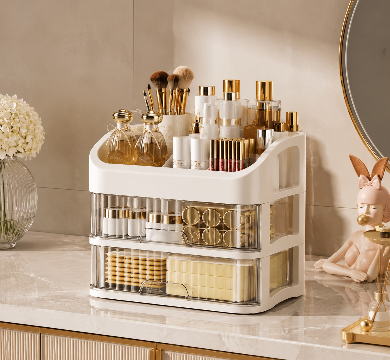 Turn Chaos Into a Perfectly Organized Beauty Space in Seconds