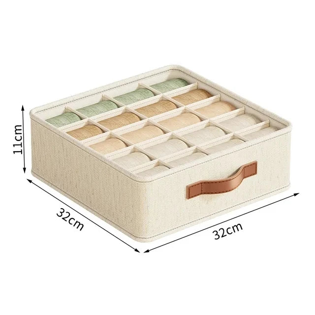 ClosetGenie Foldable Storage Organizer – Space Saving Drawer Divider Box for Clothes & Socks