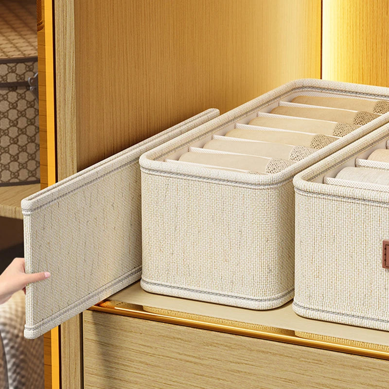 ClosetGenie Foldable Storage Organizer – Space Saving Drawer Divider Box for Clothes & Socks