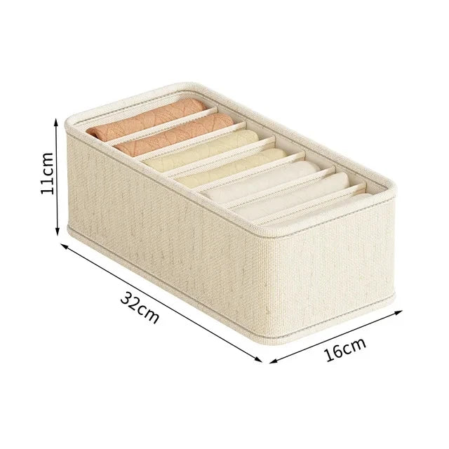 ClosetGenie Foldable Storage Organizer – Space Saving Drawer Divider Box for Clothes & Socks