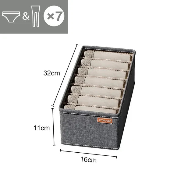 ClosetGenie Foldable Storage Organizer – Space Saving Drawer Divider Box for Clothes & Socks