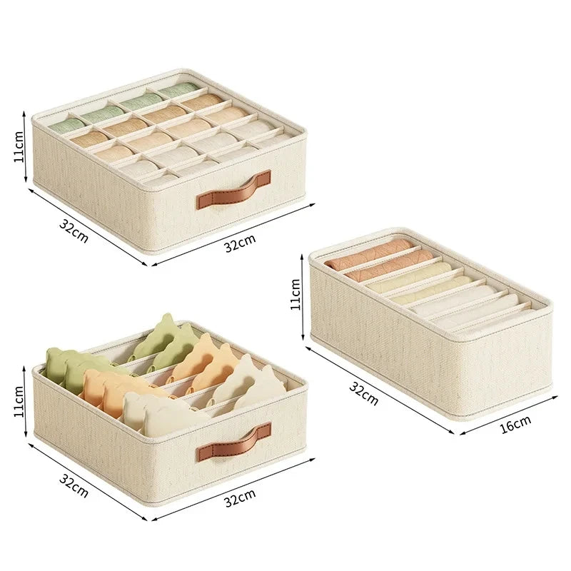 ClosetGenie Foldable Storage Organizer – Space Saving Drawer Divider Box for Clothes & Socks