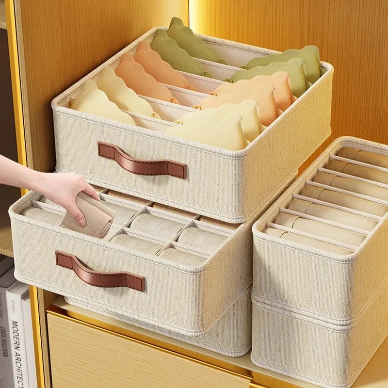 ClosetGenie Foldable Storage Organizer – Space Saving Drawer Divider Box for Clothes & Socks
